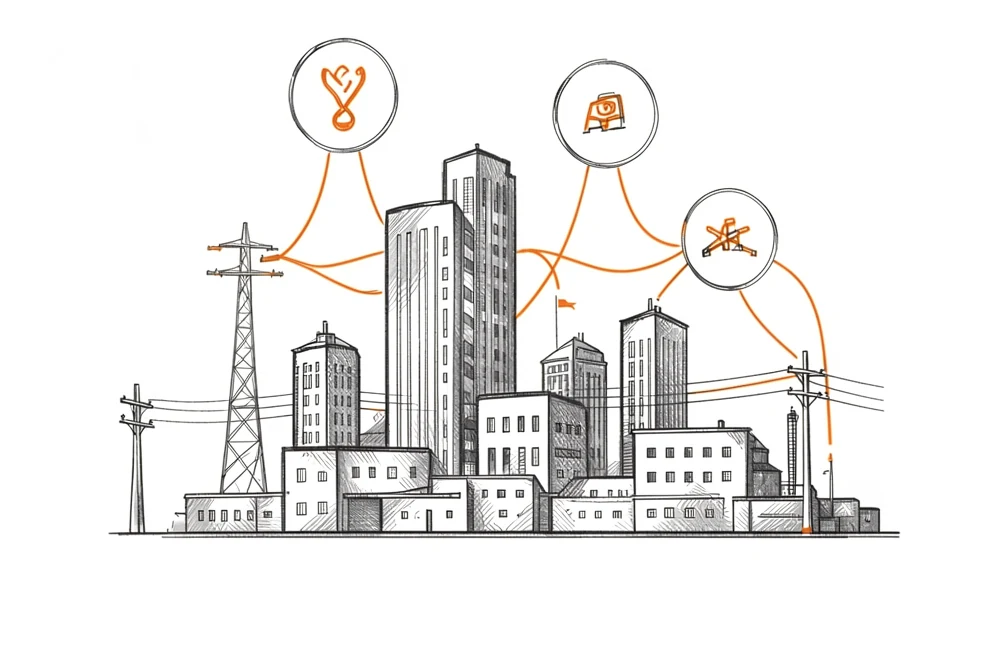 Connected city, utility, and telecom infrastructure
